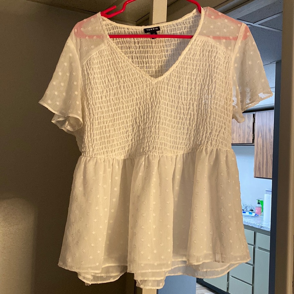 Cute Cropped Peplum Torrid Top Size XXL
